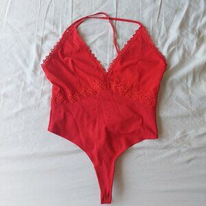 NEW NBD x Naven Red Lace Bodysuit (M)